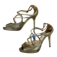 Shoes Luxury Designer By Jimmy Choo In Gold, Size: 10 Online now