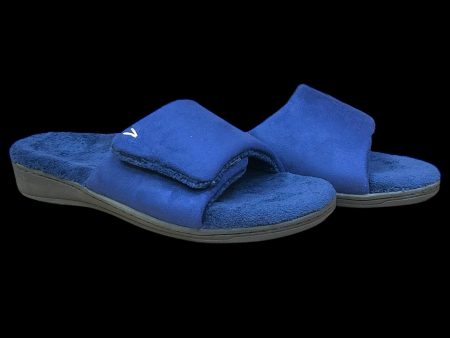 Sandals Flats By Vionic In Blue, Size: 8 Discount