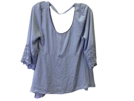 Blue Top 3 4 Sleeve By Tobi, Size: M Online Sale