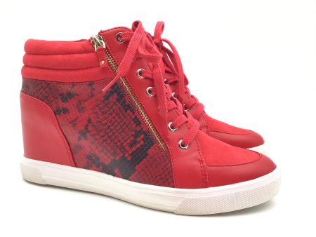 Heels Wedge Sneaker By Aldo In Red, Size: 11 Supply