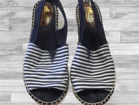 Shoes Heels Wedge By White Mountain In Blue & White, Size: 8 Online Sale