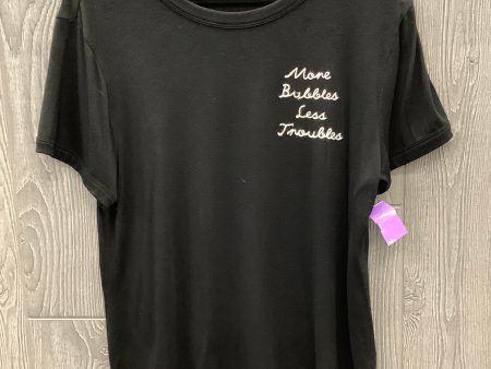 Top Short Sleeve By Express In Black, Size: Xl Discount