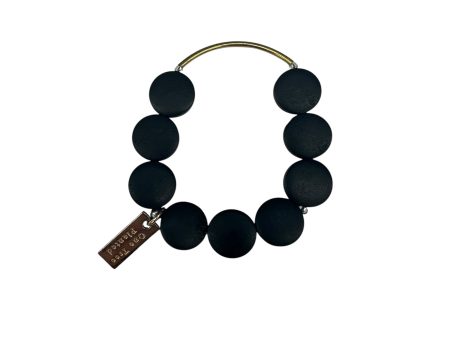 Bracelet Beaded By Clothes Mentor In Black & Gold Supply