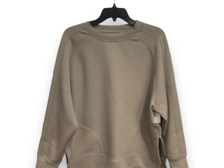 Athletic Sweatshirt Crewneck By Abercrombie And Fitch In Tan, Size: M For Sale