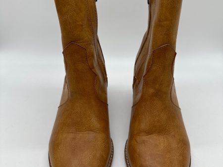 Boots Western By Clothes Mentor In Tan, Size: 8.5 on Sale