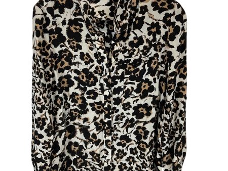 Top Long Sleeve Designer By Diane Von Furstenberg In Animal Print, Size: 4 Supply