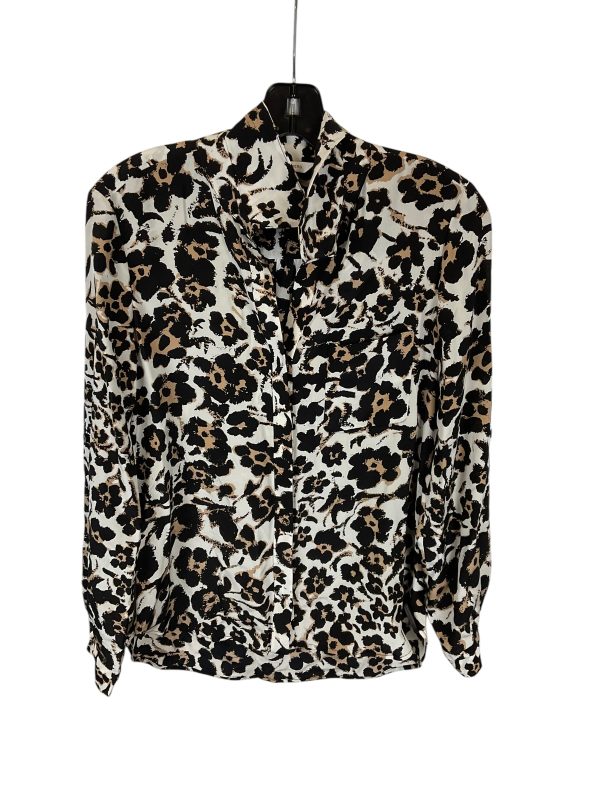 Top Long Sleeve Designer By Diane Von Furstenberg In Animal Print, Size: 4 Supply