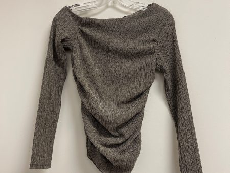 Top Long Sleeve By Zara In Taupe, Size: M Online now