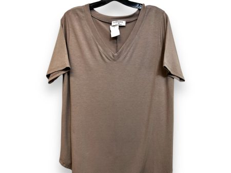 Top Short Sleeve By Zenana Outfitters In Taupe, Size: 1x Online