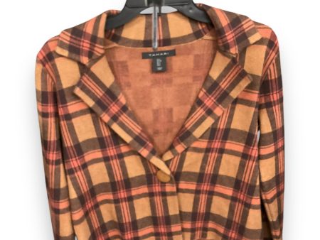 Blazer By Tahari By Arthur Levine In Brown & Orange, Size: S For Cheap