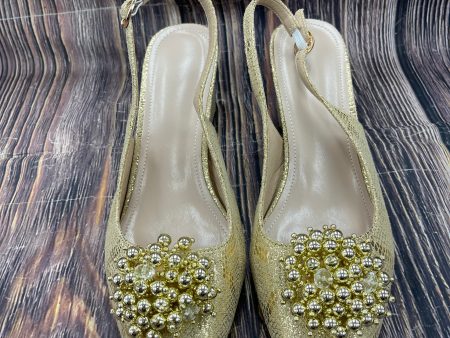 Shoes Heels Block By Clothes Mentor In Gold, Size: 10 For Cheap