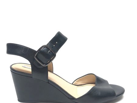 Sandals Heels Wedge By Alex Marie In Black, Size: 10 on Sale