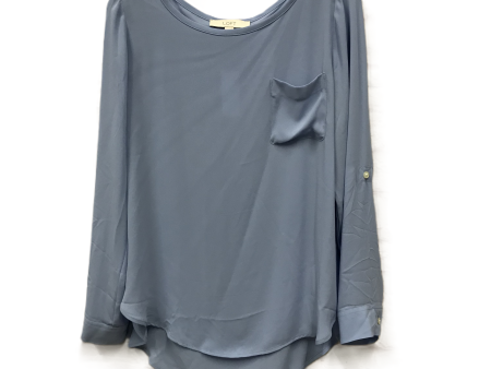 Blue Top Long Sleeve By Loft, Size: M Online Sale