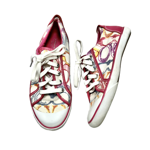 Shoes Designer By Coach In Cream & Pink, Size: 8 Online Sale