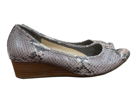 Snakeskin Print Sandals Heels Wedge By Cole-haan, Size: 11 For Cheap