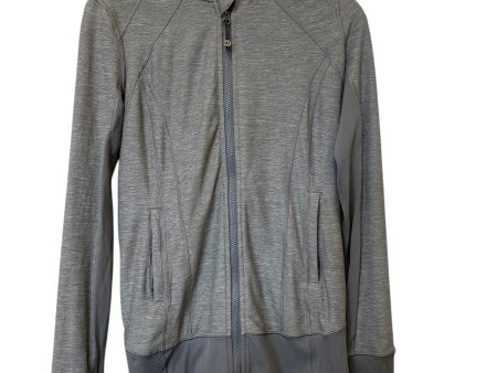 Athletic Jacket By Lululemon In Grey, Size: 6 For Discount