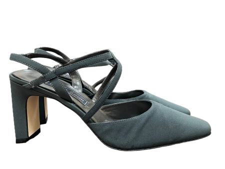 Grey Shoes Heels Block By Laura Scott, Size: 9.5 For Cheap