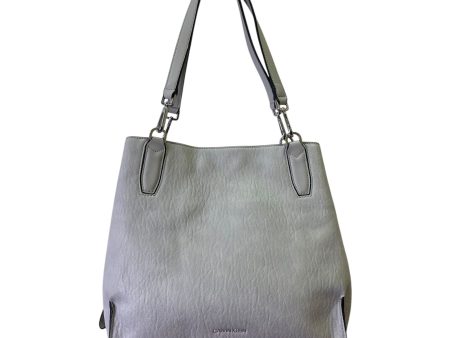 Handbag By Calvin Klein In Grey, Size:Large Supply