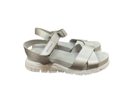 Silver Sandals Flats By Cole-haan, Size: 7.5 Fashion